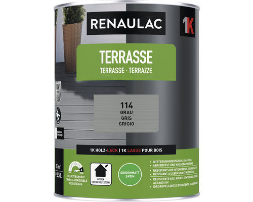 RENAULAC Terrassenfarbe seidenmatt grau 2.5 l