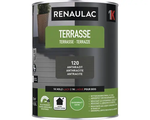 RENAULAC Terrassenfarbe seidenmatt anthrazit 2.5 l