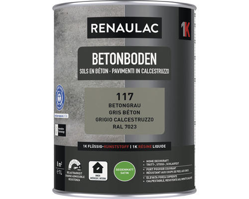 RENAULAC Betonbodenfarbe seidenmatt betongrau 1 l