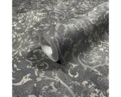 Vliestapete 34296 City Glow Ornament schwarz