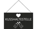 Hornbach Holzschild Kusshaltestelle 23x13cm