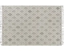 Teppich Trevi Rauten hellgrau 80x150 cm