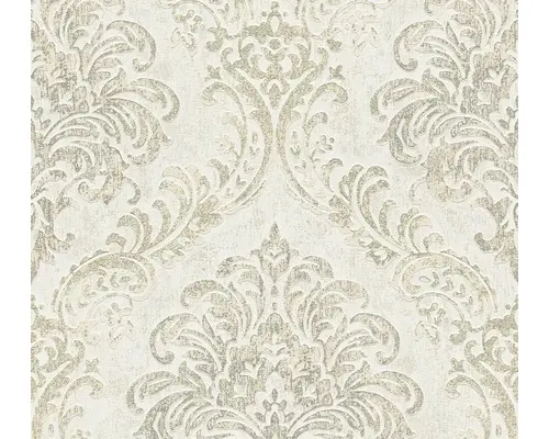 Vliestapete Metropolitan Stories 3 Ornament weiß silber