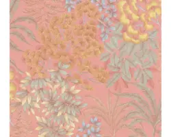 Vliestapete Metropolitan Stories 3 floral dunkel pink