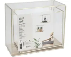 Wandregal 2er-Set gold 25x30 cm und 25x20 cm