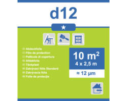 Abdeckfolie D12 transparent 2,5x4 m