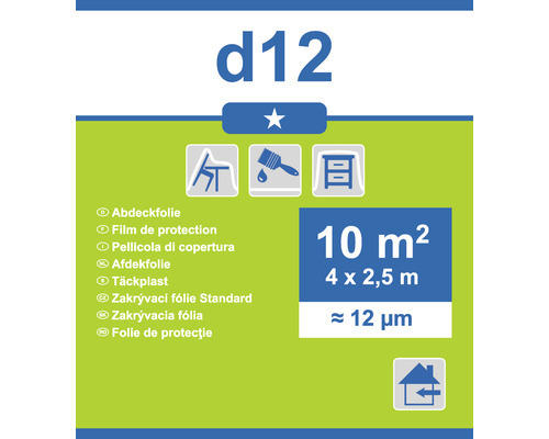 Abdeckfolie D12 transparent 2,5x4 m