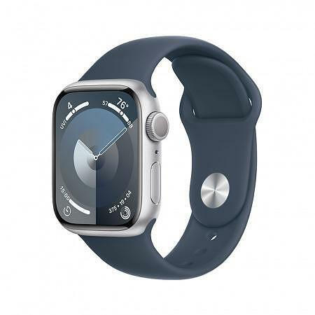 Смарт часовник Apple Watch 9 45mm Silver/Blue Band M/L mr9e3 , 1.90 , 45.00 , 64 , Apple S9 SiP 64-bit Dual Core