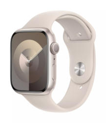 Смарт часовник Apple Watch 9 45mm Starlight/Starlight Band M/L mr973 , 1.90 , 45.00 , 64 , Apple S9 SiP 64-bit Dual Core