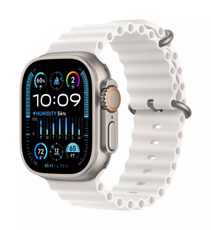 Смарт часовник Apple Watch Ultra 2 Cell 49mm White Ocean Band mrej3 , 1.92 , 64 , Apple S9 SiP 64-bit Dual Core