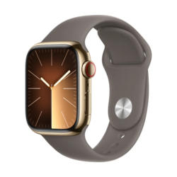 Смарт часовник Apple Watch 9 Cell 41mm Gold Steel/Clay Band S/M mrj53