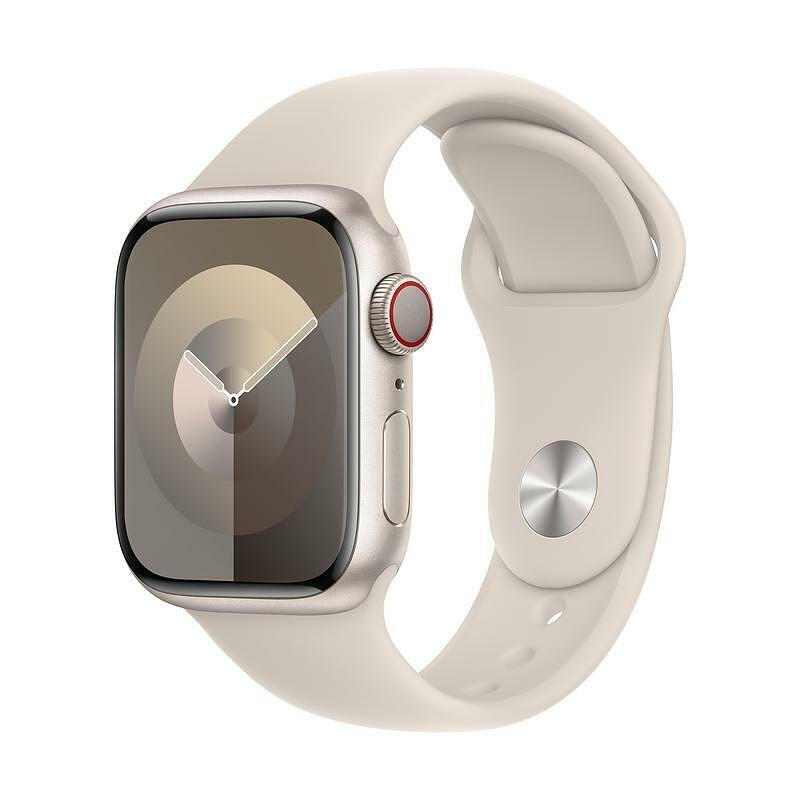 Смарт часовник Apple Watch 9 Cell 41mm Starlight/Star Band S/M mrhn3