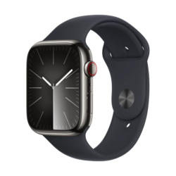 Смарт часовник Apple Watch 9 Cell 45mm Graphite/Mid Band M/L mrmw3