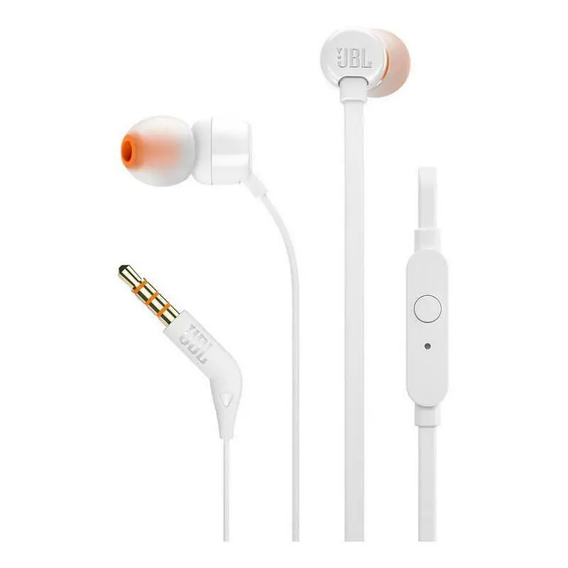 Слушалки JBL T110 WHITE , IN-EAR (ТАПИ)