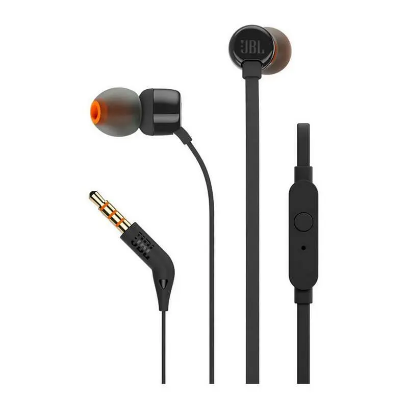 Слушалки JBL T110 BLACK , IN-EAR (ТАПИ)