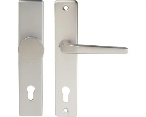 Drücker-Langschild-Garnitur Tira Alu eloxiert WET