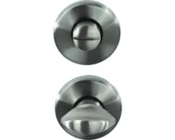 WC Rosettenpaar mit Sperrriegel Edelstahl satiniert für WC + Bad Ø 55 mm