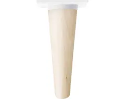 Tarrox Möbelfuß SCANDIA Ø 24-48 x 150 mm Holz buche weiß 1 Stück