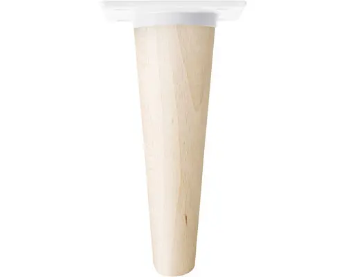 Tarrox Möbelfuß SCANDIA Ø 24-48 x 150 mm Holz buche weiß 1 Stück