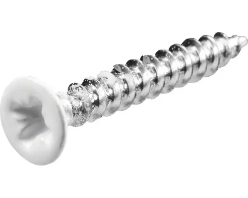 Senkkopf Pozidriv (PZ) Vollgewinde 3,5 x 25 mm weiß 50 Stück