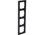 Hornbach Rahmen Q-Link F-Line 4-fach - senkrecht/waagerecht unterputz schwarz
