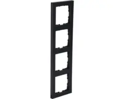 Rahmen Q-Link F-Line 4-fach - senkrecht/waagerecht unterputz schwarz