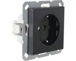 Hornbach Steckdose Q-Link F-Line 1-fach - Schuko unterputz schwarz