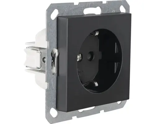 Steckdose Q-Link F-Line 1-fach - Schuko unterputz schwarz