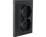 Hornbach Steckdose Q-Link F-Line 2-Fach - Schuko unterputz schwarz