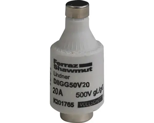 Sicherungseinsatz DII (D) e2, 20 A, 5 Stk.