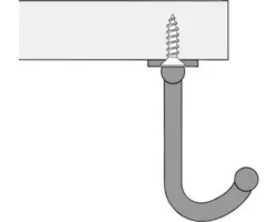 Garderobenleiste 4er für Unterbau, 275 mm, verchromt