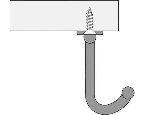 Garderobenleiste 4er für Unterbau, 275 mm, verchromt