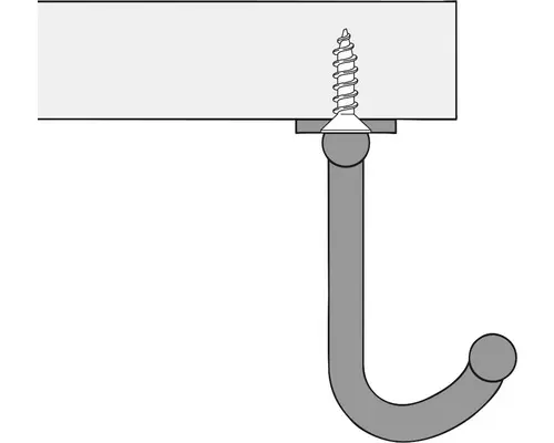Garderobenleiste 4er für Unterbau, 275 mm, verchromt