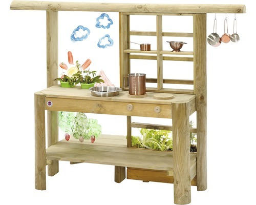 Kinderküche plum Discovery mit Windspiel, Maltafel und Pflanzkübel