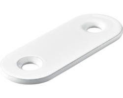 Verbindungsblech weiss 40 mm, 50 St.