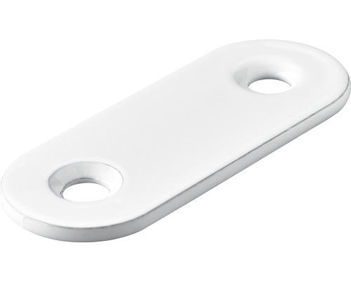 Verbindungsblech weiss 40 mm, 50 St.