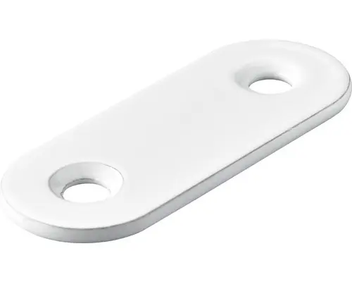 Verbindungsblech weiss 40 mm, 50 St.