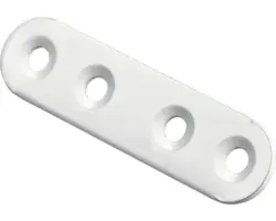 Verbindungsblech weiss 60 mm, 50 St.
