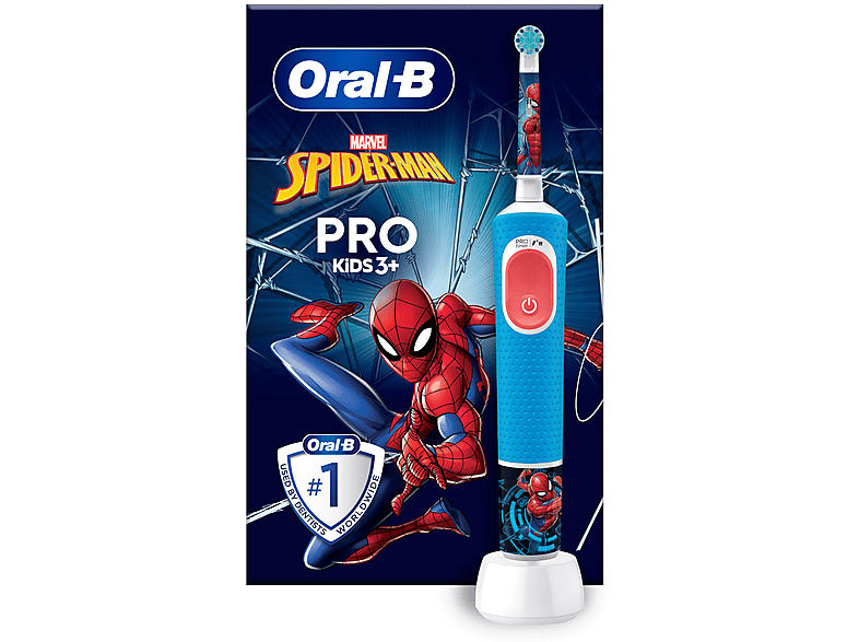 Oral-B Vitality Pro 103 Kids Spiderman, Elektrische Kinderzahnbürste ab 3 Jahren Blau