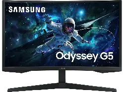 Samsung Odyssey G5 LS27CG552EU 27 Zoll Curved Gaming Monitor, WQHD, 1 ms Reaktionszeit, 300 cd/m², 165 Hz, Schwarz