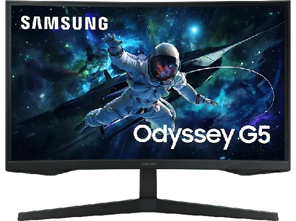 SAMSUNG Odyssey G5 LS27CG552EU 27 Zoll Curved Gaming Monitor, WQHD, 1 ms Reaktionszeit, 300 cd/m&sup2;, 165 Hz, Schwarz