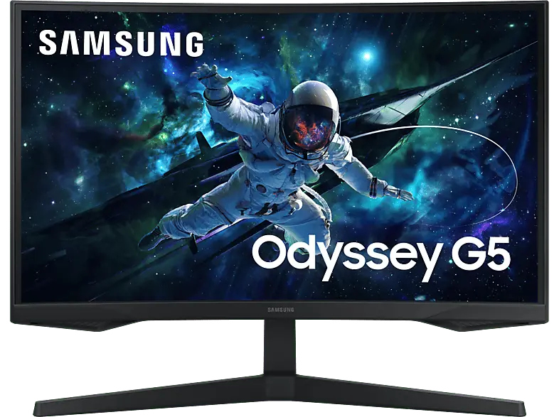 Samsung Odyssey G5 LS27CG552EU 27 Zoll Curved Gaming Monitor, WQHD, 1 ms Reaktionszeit, 300 cd/m², 165 Hz, Schwarz