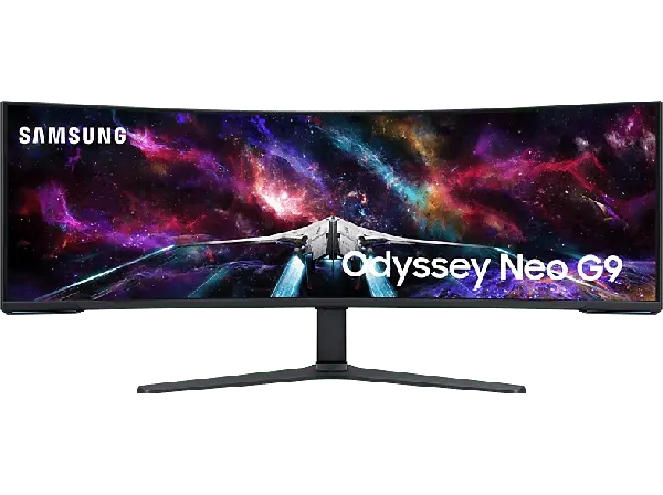 SAMSUNG Odyssey Neo G9 G95NC 57 Zoll Curved Gaming Monitor, UHD 8K, 1 ms Reaktionszeit, 420 cd/m&sup2;, 240 Hz, Schwarz/Wei&szlig;