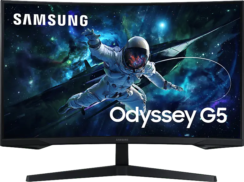 Samsung Odyssey G5 LS32CG552EU 32 Zoll Curved Gaming Monitor, QHD, 1 ms Reaktionszeit, 300 cd/m², 165 Hz, Schwarz