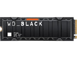 Western Digital 2TB SSD Festplatte WD_Black SN850X NVMe mit Kühlkörper, M.2, Intern, R7300/W6600 MB/s