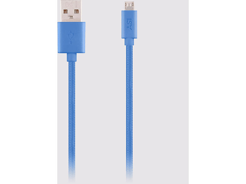 ISY Micro-USB Lade-/Datenkabel IFC-1800-BL-M, blau; Ladekabel