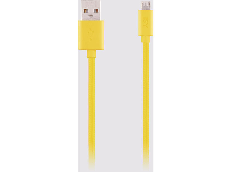 ISY Micro-USB Lade-/Datenkabel IFC-1800-YL-M, gelb; Ladekabel