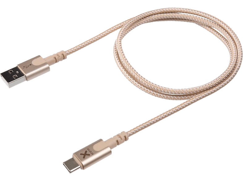 Xtorm Daten/Ladekabel Nylon USB-C, 1 m, Gold