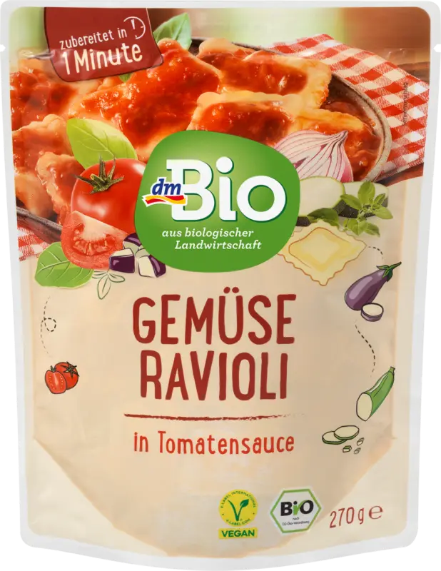 dmBio Fertiggericht Gemüse Ravioli
