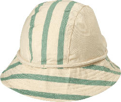 PUSBLU Hut mit Ringeln, grün & weiß, Gr. 50/51